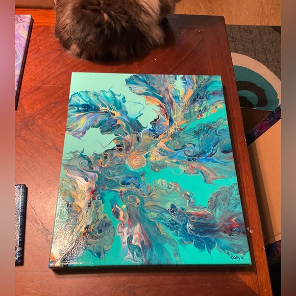 Split Sea Abstract Painting Art Wall Art - Picture 2 of 14